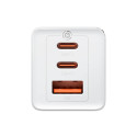 CHARGER BASEUS USB-A/USB-CX2 65W valge laadija