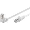 Goobay CAT 5e Patch Cable 1x 90° Angled, F/UTP, white 2 m