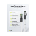 Goobay CAT 8.1 Patch Cord, S/FTP (PiMF), white 0.5 m