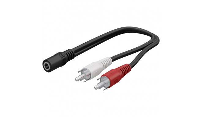 Goobay audio kaabli adapter, 3.5 mm emane RCA isane 0.2 m