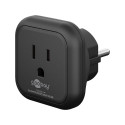 Goobay Travel Adapter USA/Japan to Europe, black