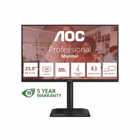 AOC 24E4CV 23.8-tolline IPS FHD 16:9 120 Hz 4 ms 1920 x 1080 pixels 300 cd/m² must