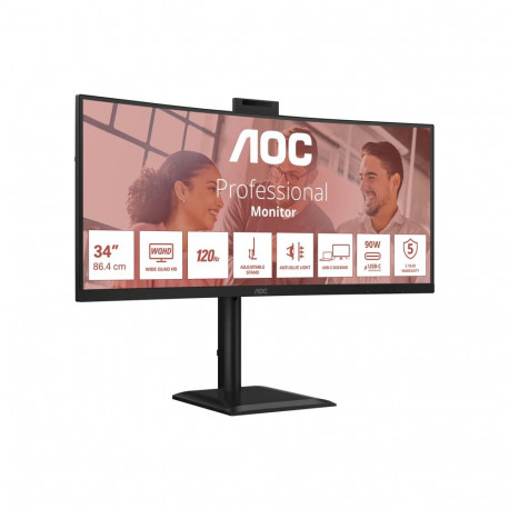 AOC CU34E4CW 34" VA UWQHD 120 Hz 4 ms 3440 x 1440 pikslit 350 cd/m² 2 HDMI-pesa must