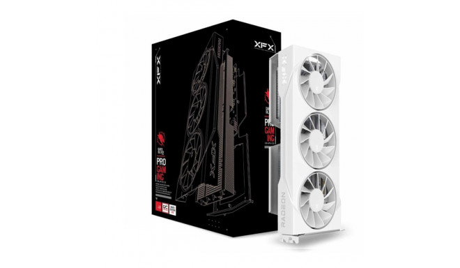 XFX Swift Radeon RX 9060 XT OC valge kolme ventilaatoriga gaming 16GB GDDR6 graafikakaart (RX-96TS31
