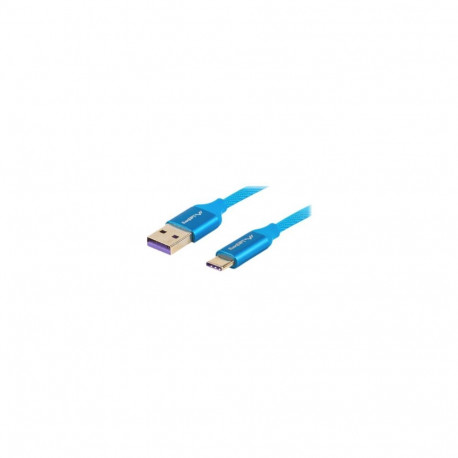 Lanberg USB Type-C to USB Type-A 2.0 sinine QC 3.0 Premium kaabel, 1.8 m CA-USBO-22CU-0018-BL