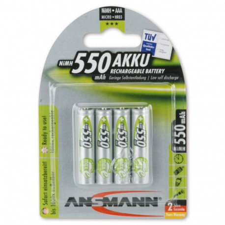 Ansmann Micro NiMh Bateria 4xAAA 550mA