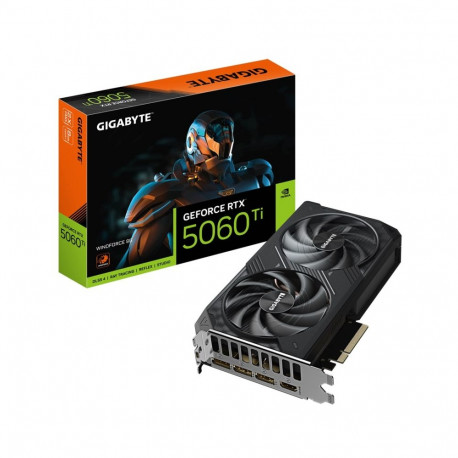 GIGABYTE GeForce RTX 5060 Ti WINDFORCE 8G Graphics Card - 8GB GDDR7, 128bit, PCI-E 5.0, 2572MHz Core