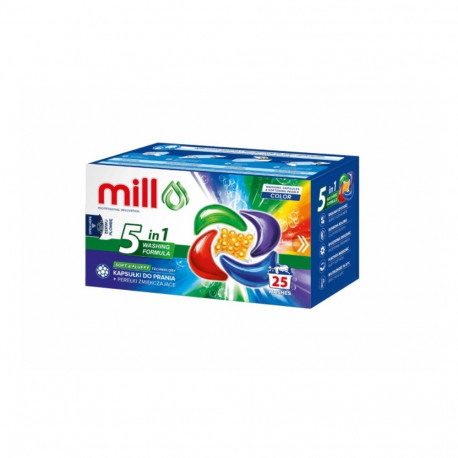 MILL PRO 5k laundry capsules + COLOR softening beads, 25 pcs.