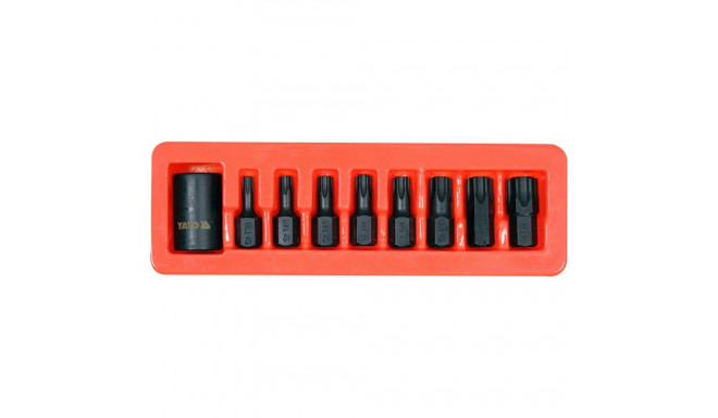 9 tükki 1/2"; ";Dr"; lööktrellid ja hoidik YT-10664 YATO