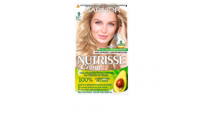 Garnier püsivärv Nutrisse Creme #9 100% katvus 3tk, väga hele blond