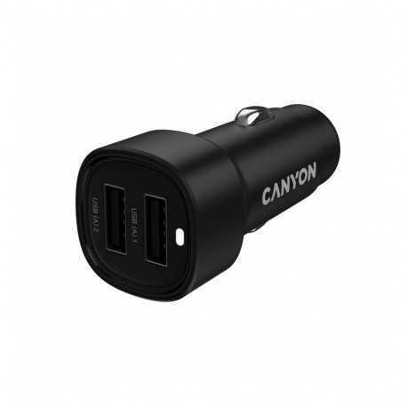 CANYON car charger OnDrive 24 24W 2xUSB-A Black