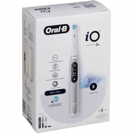 Oral-B iO6s Electric Toothbrush, Grey Opal +Travel case