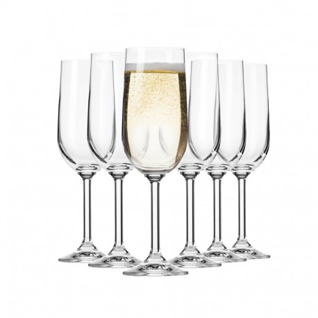 GLASS CHAMPAGNE GEMA 6PCS