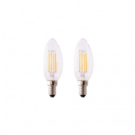 LED pirn B40 4W E14 827 470lm filament 2 tk