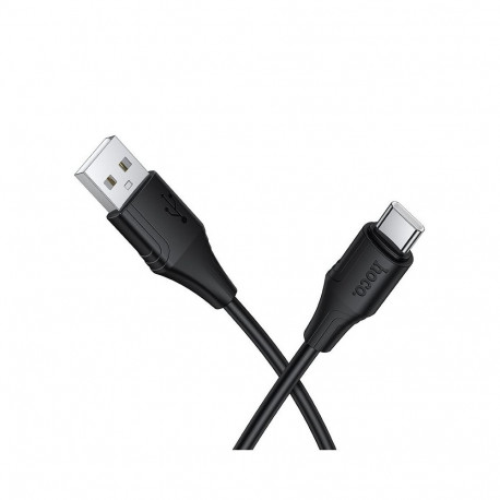 Silicone Cable USB A to USB C Hoco 3A 1 m X124 black