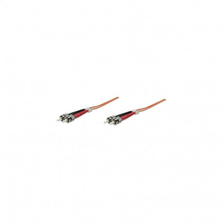 Intellinet Fiber Optic Patch Cable, OM2, ST/ST, 2m, Orange, Duplex, Multimode, 50/125 µm, LSZH, Fibr