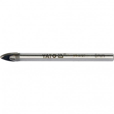 Glass and tile drill bit for precise drilling in glass and soft ceramics YG6X tungsten carbide 8mm Y