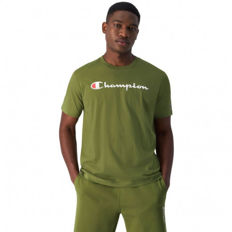 Champion meeste t-särk SS Tee 220256 GS573 S, oliiviroheline