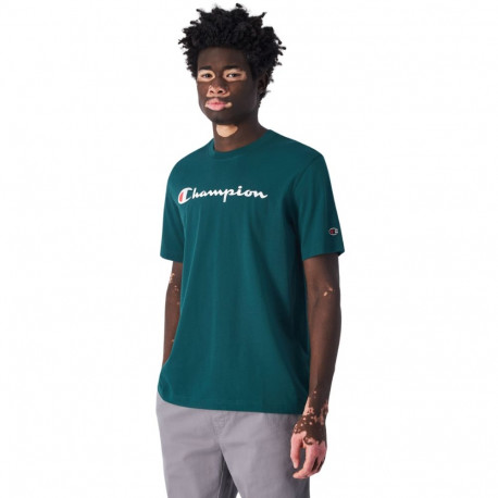 Koszulka męska Champion SS Tee zielona 220256 GS502 XL