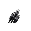 Baseus Universal Cable StarSpeed 3-in-1 Fast Charging Data Cable (USB to Micro + Lightning + Type-C)