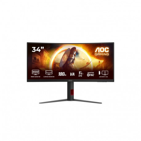 Monitor - AOC G4 CU34G4 34" 3440x1440 180Hz Black, Red