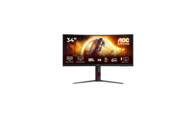Monitor - AOC G4 CU34G4 34" 3440x1440 180Hz Black, Red