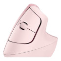 Logitech wireless mouse Lift Vertical Ergonomic Bluetooth, rose
