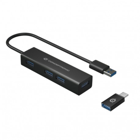 Conceptronic HUBBIES06B 4-Port-USB 3.0-Hub