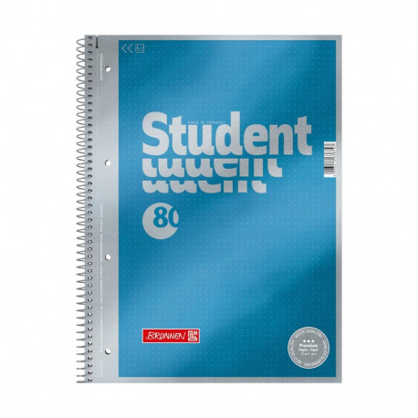 Kaustik spiraalköites A4 täpisisu BRUNNEN Student perf.-ga kartongkaaned 80 lehte