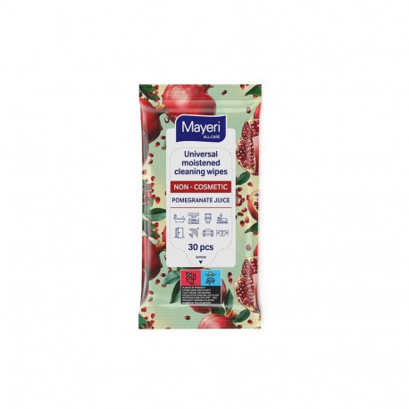 MAYERI Pomegranate Juice moistened universal cleaning wipes 30pcs/pack