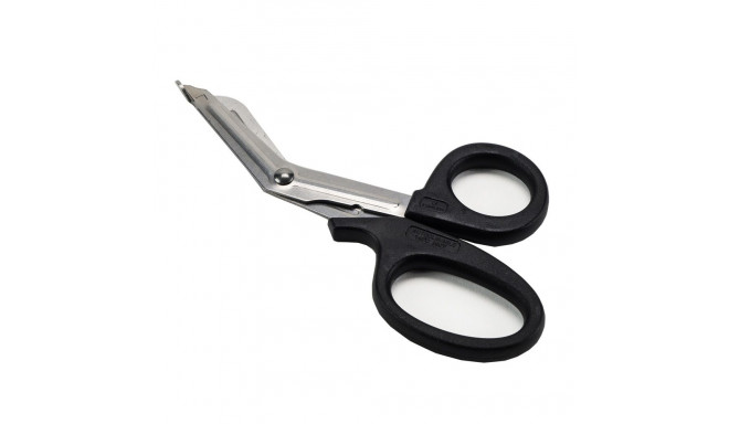 Käärid 19cm, ümara otsaga, esmaabi, must