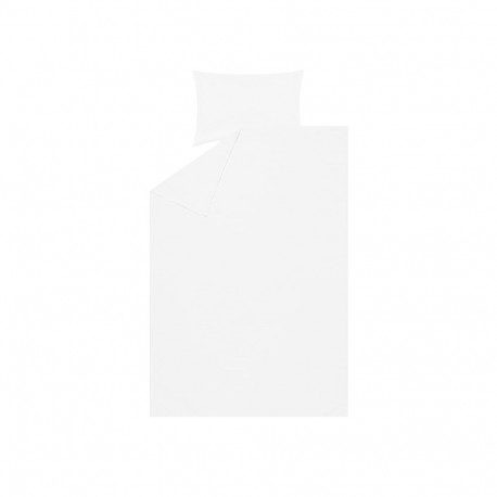 BED COV SET Striped White SATEEN 140x200