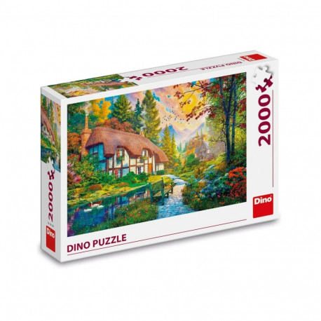 Dino pusle 2000 tk: maja jõe ääres