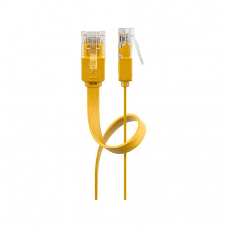 Goobay CAT 6 Flat Patch Cable, U/UTP, yellow 1 m