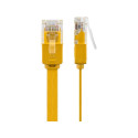 Goobay CAT 6 Flat Patch Cable, U/UTP, yellow 1 m