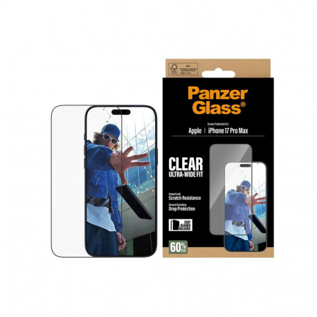 PanzerGlass ekraanikaitse Apple iPhone 17 Pro Max klaas läbipaistev ultra-wide sobivus EasyAlignerig