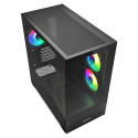 Sharkoon MK6 RGB , Tower case (black, Tempered Glass x 2)