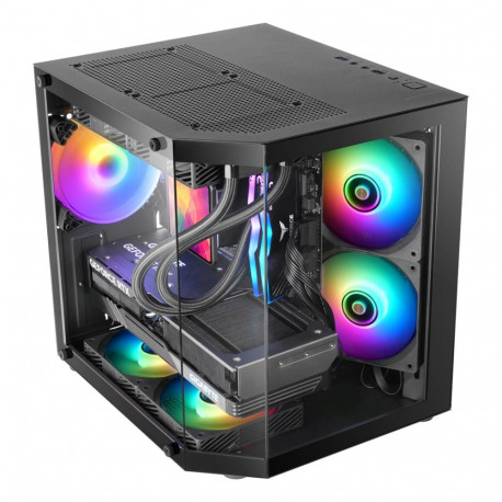 Mars Gaming mini korpus MC-3TLITE, must