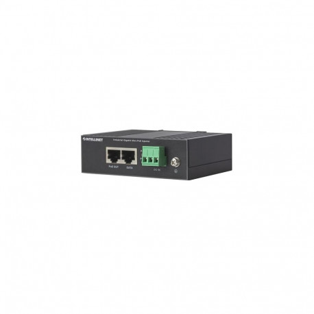 Intellinet Industrial Gigabit Ultra PoE Injector, 1 x 60 W Port, IEEE 802.3bt/at/af Power over Ether