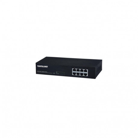 Intellinet 8-Port Fast Ethernet PoE+ Switch, 8 x PoE ports, IEEE 802.3at/af Power-over-Ethernet (PoE