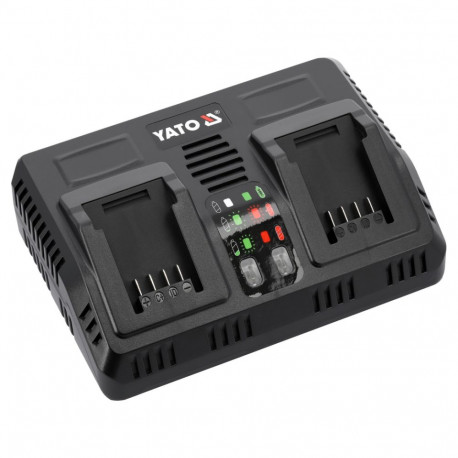 Yato YT-828501 intelligentne topeltlaadija, 18V, 2x4.5A, 200-240V, 50/60Hz, Li-Ion, laadimisnäidik, 