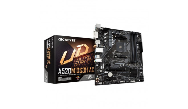 Mainboard|GIGABYTE|AMD A520|SAM4|Micro-ATX|Memory DDR4|Memory slots 4|A520MDS3HAC1.4