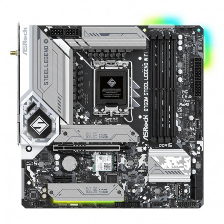 Mainboard|ASROCK|Intel B760 Express|LGA1700|Micro-ATX|Memory DDR5|Memory slots 4|1xPCI-Express 4.0 1