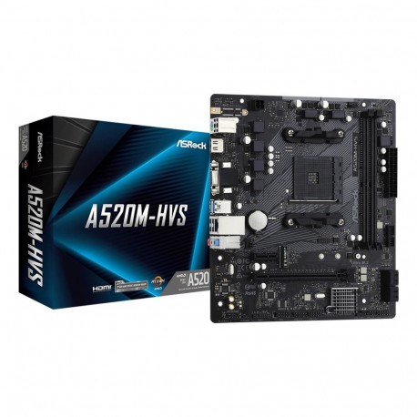 ASRock mainboard AMD A520 SAM4 Micro-ATX DDR4x2 1xPCI-Express 3.0 1x 1xPCI-Expre