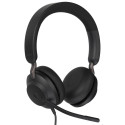 JABRA Evolve2 40 SE MS stereo on-ear juhtmega USB-A mürasummutav peakomplekt sertifitseeritud Micros