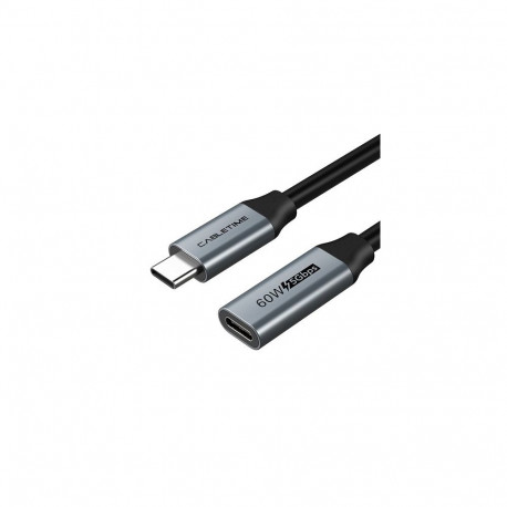 Cable extension USB 3.0 Type-C (M) - USB Type-C (F), 5Gbps, 60W, 4K/60Hz, 0.5m