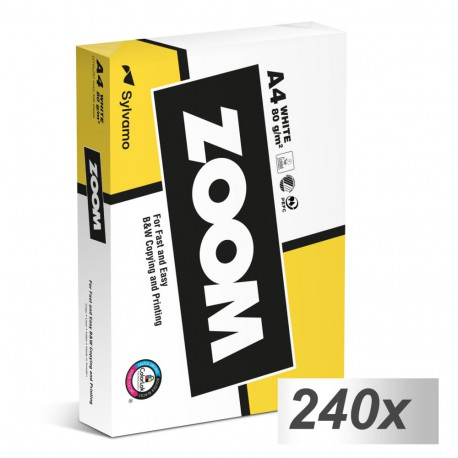 120 000 lehte ZOOM koopiapaber A4, 80 g, valge (alus)