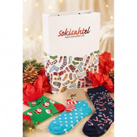 SOKISAHTEL SECRET SANTA jõulusokkide MIX 3 paari