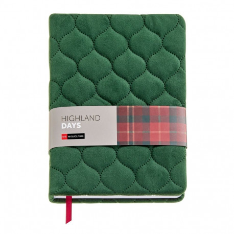 Märkmik A5 80l täppidega GREEN VELVET HIGHLAND DAYS Miquelrius