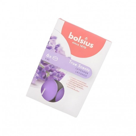 Bolsius True Scents Tealights Scented Candles Lavander 6pcs